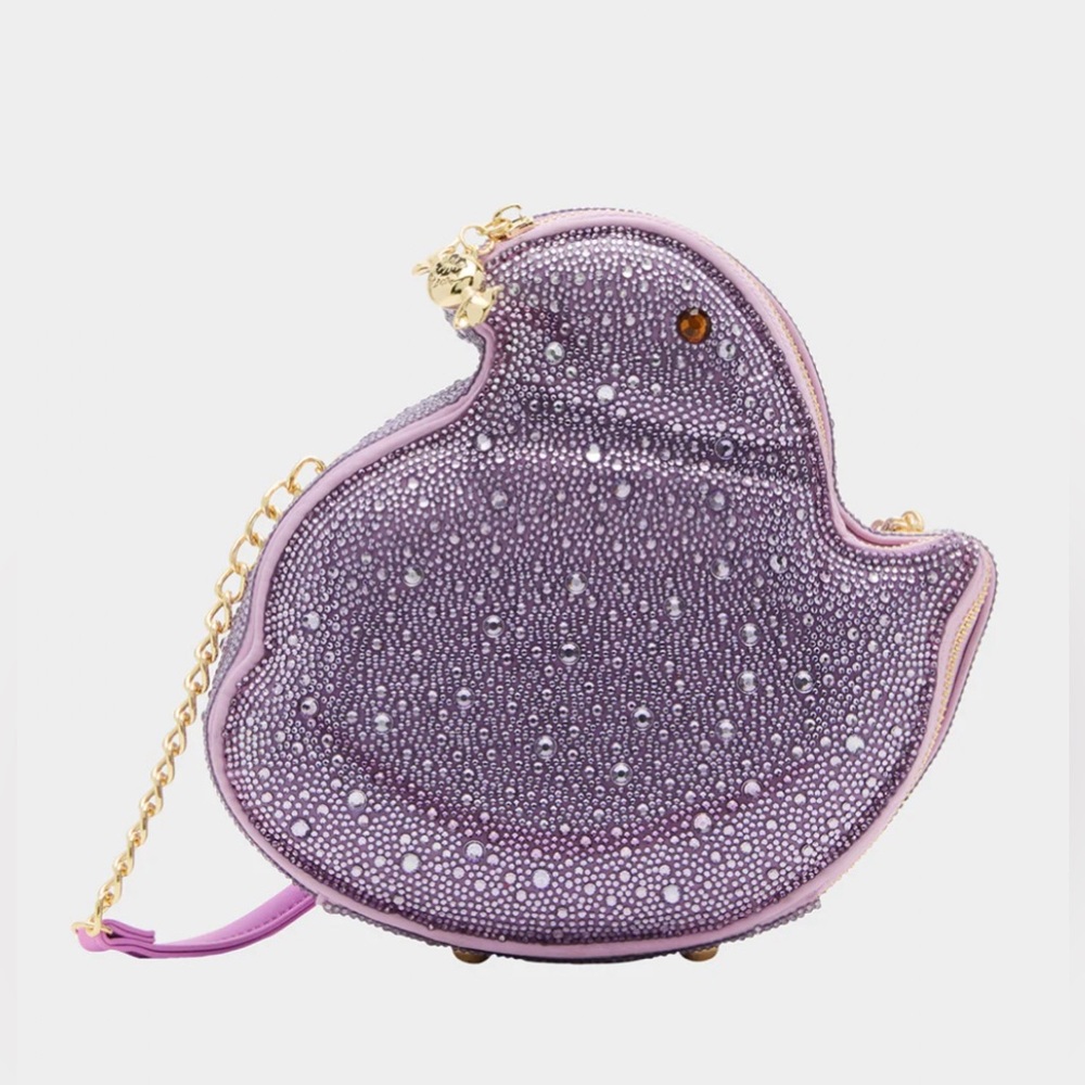 🐣 KITSCH PEEPS® RHINESTONE CHICK CROSSBODY BAG! by Betsey Johnson - Picture 2 of 7